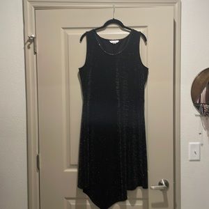 White House Black Market dress black with silver glitter